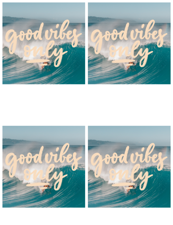 Coasters 6 pieces - Good vibes only